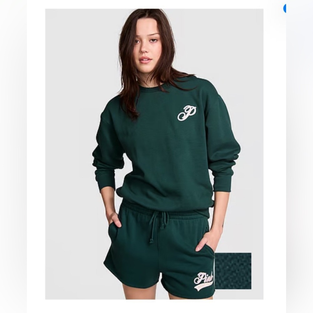 PINK Victoria’s Secret Ivy Fleece Classic Crew Sweatshirt